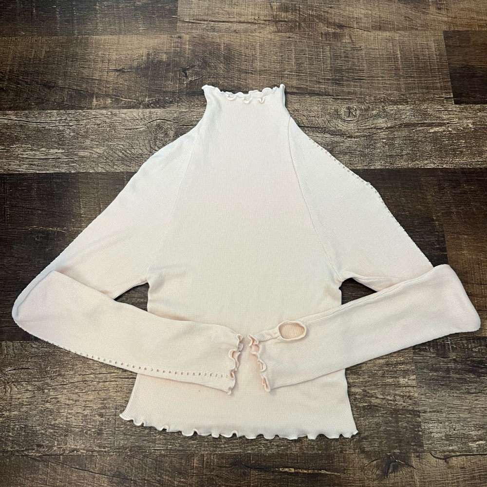 Free People ruffled long sleeve